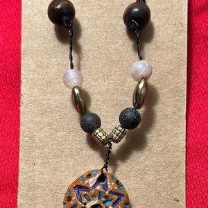 New Homemade necklace made of recycled materials